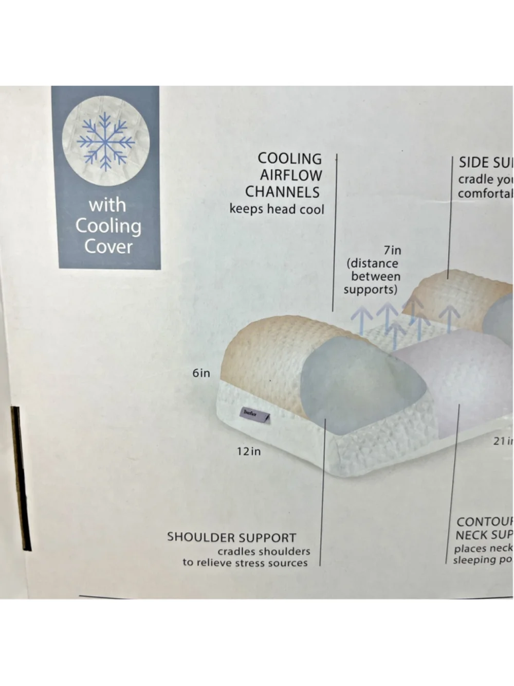 YourFacePillow Anti Aging Beauty Back Sleeper Pillow+Satin Cooling Pillowcase